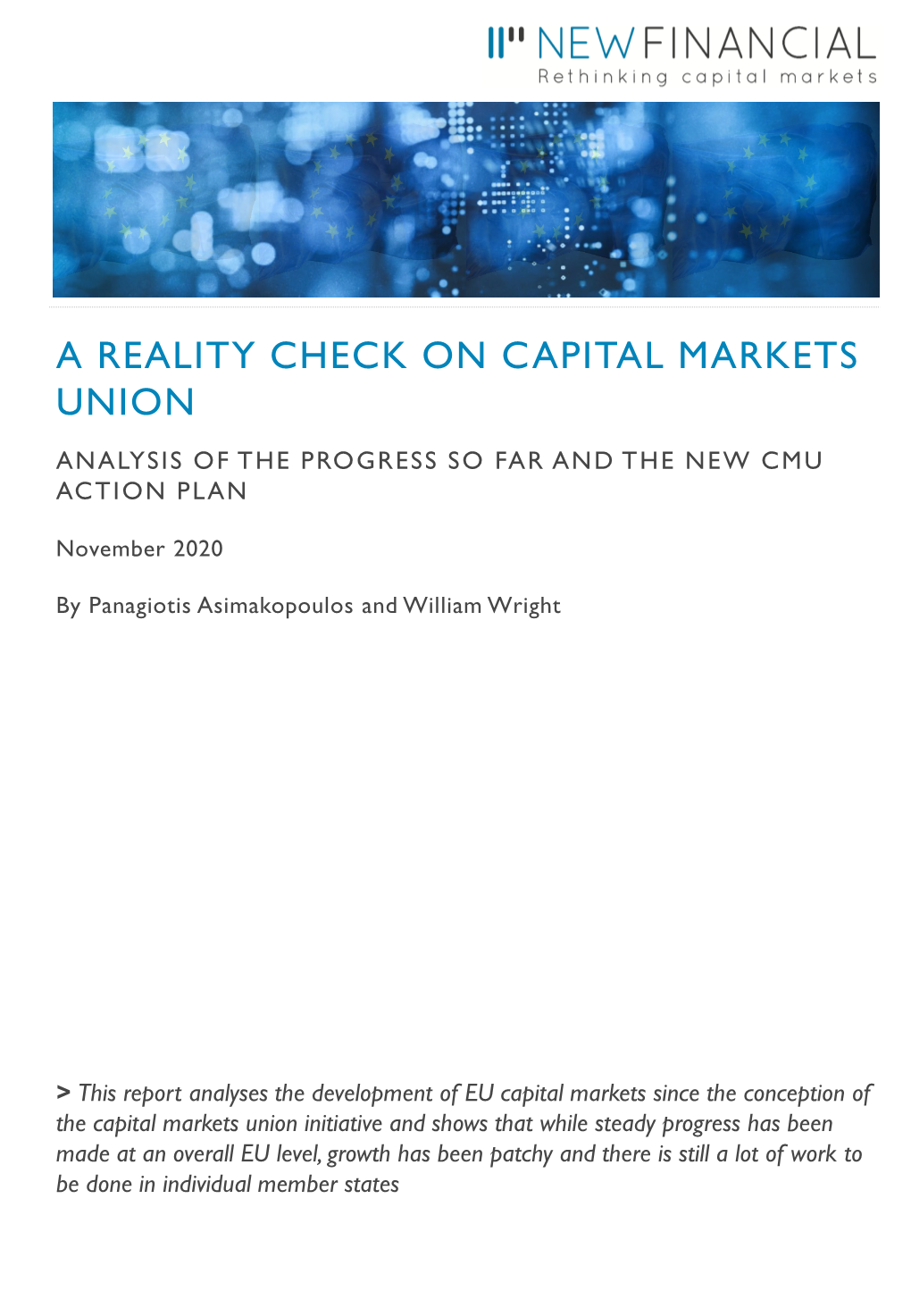 A Reality Check on Capital Markets Union