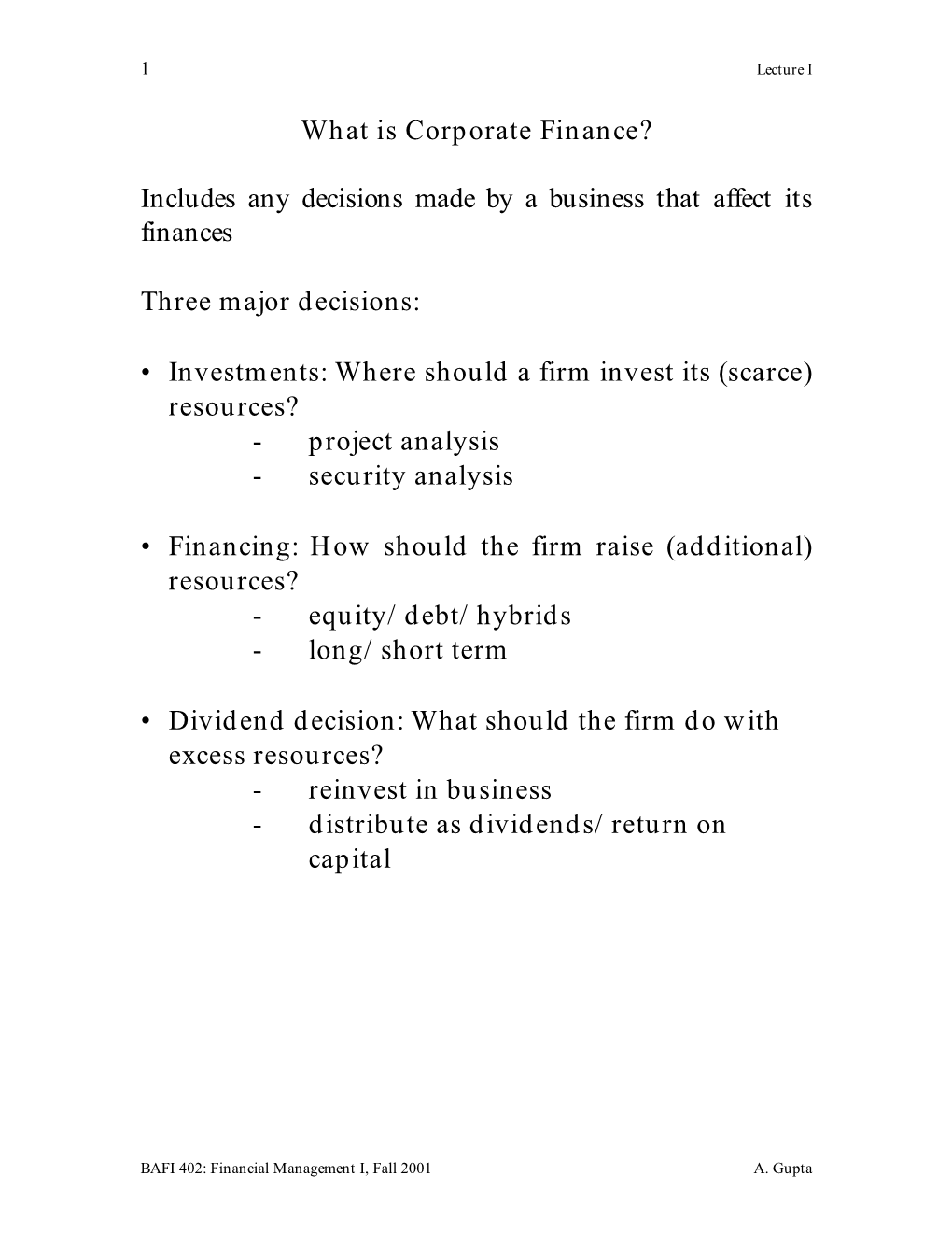 What Is Corporate Finance? Includes Any Decisions Made by a Business