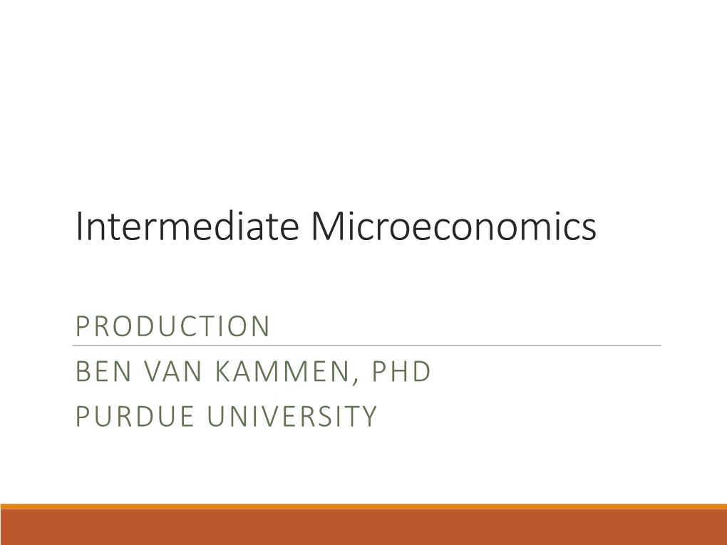 Intermediate Microeconomics