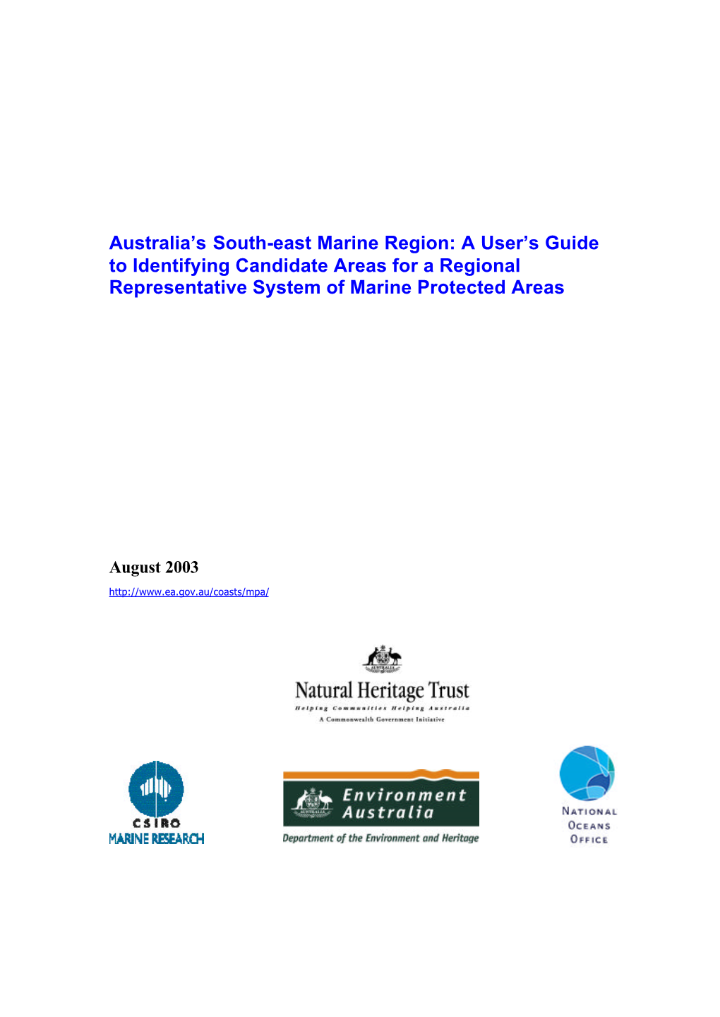 User Guide to Identifying Candidate Areas for a Regional