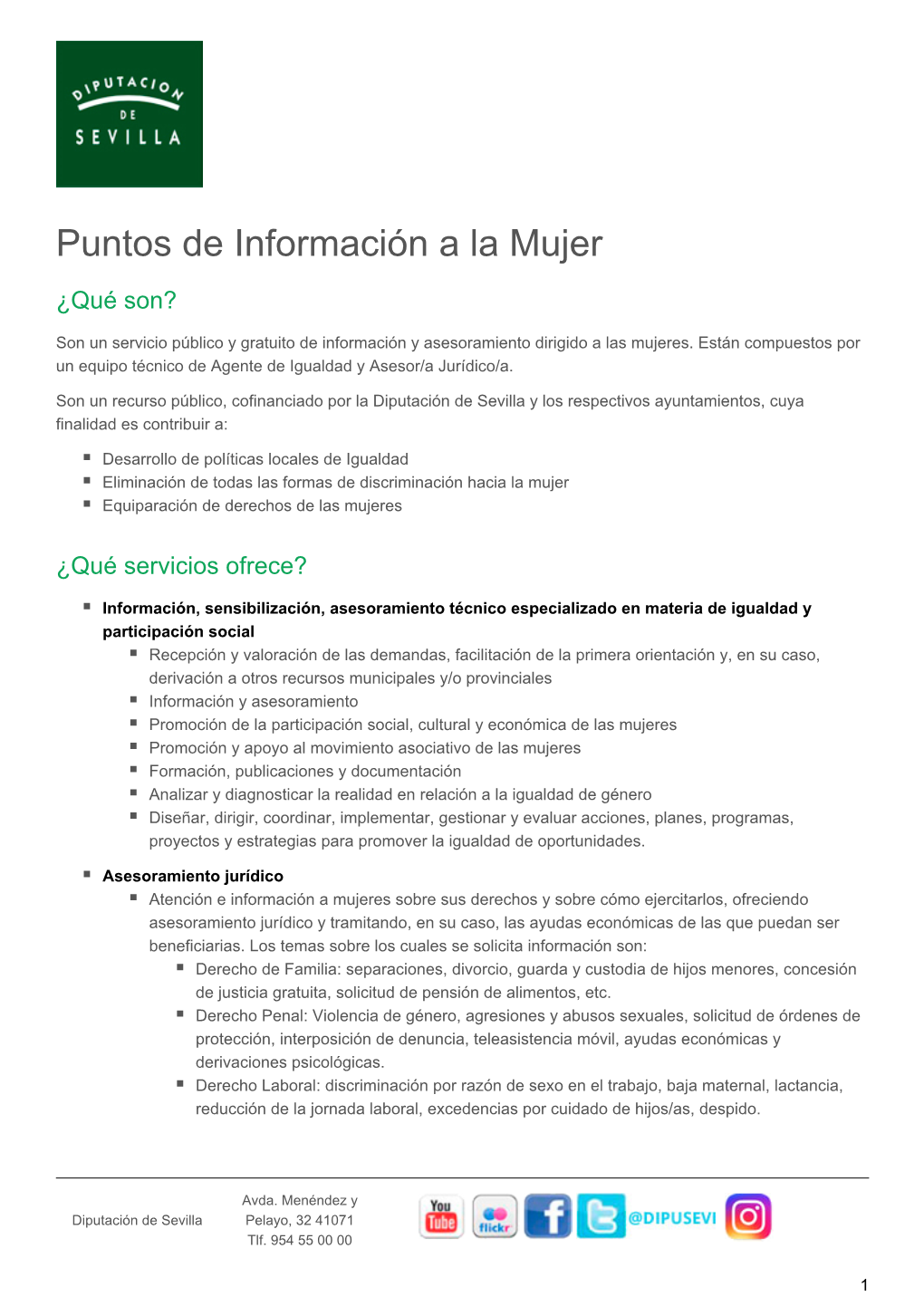 Puntos De Información a La Mujer