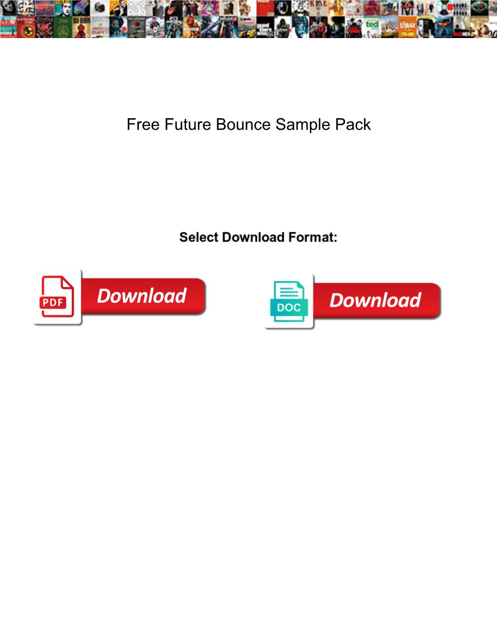 Free Future Bounce Sample Pack