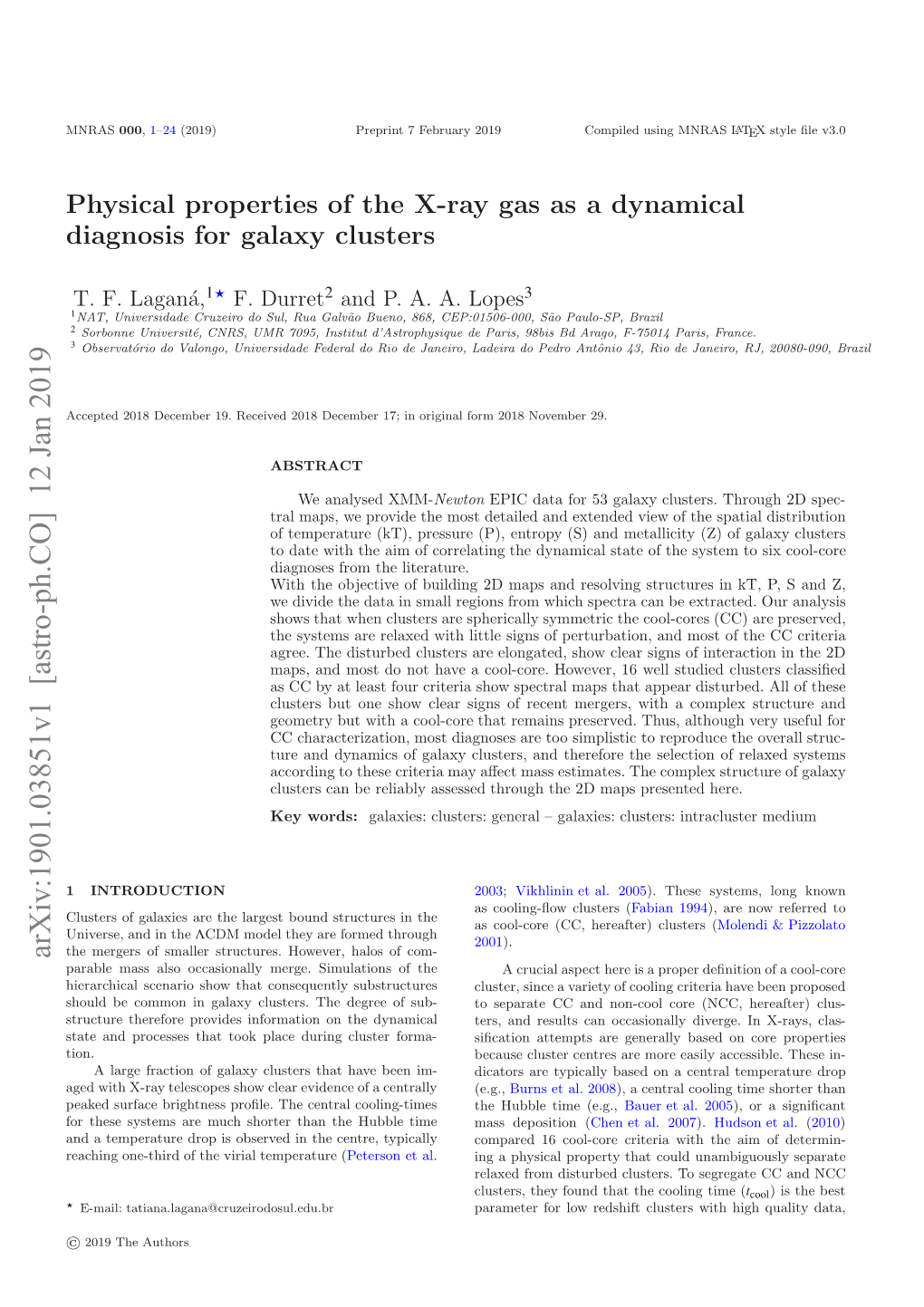 Physical Properties of the X-Ray Gas As a Dynamical Diagnosis for Galaxy