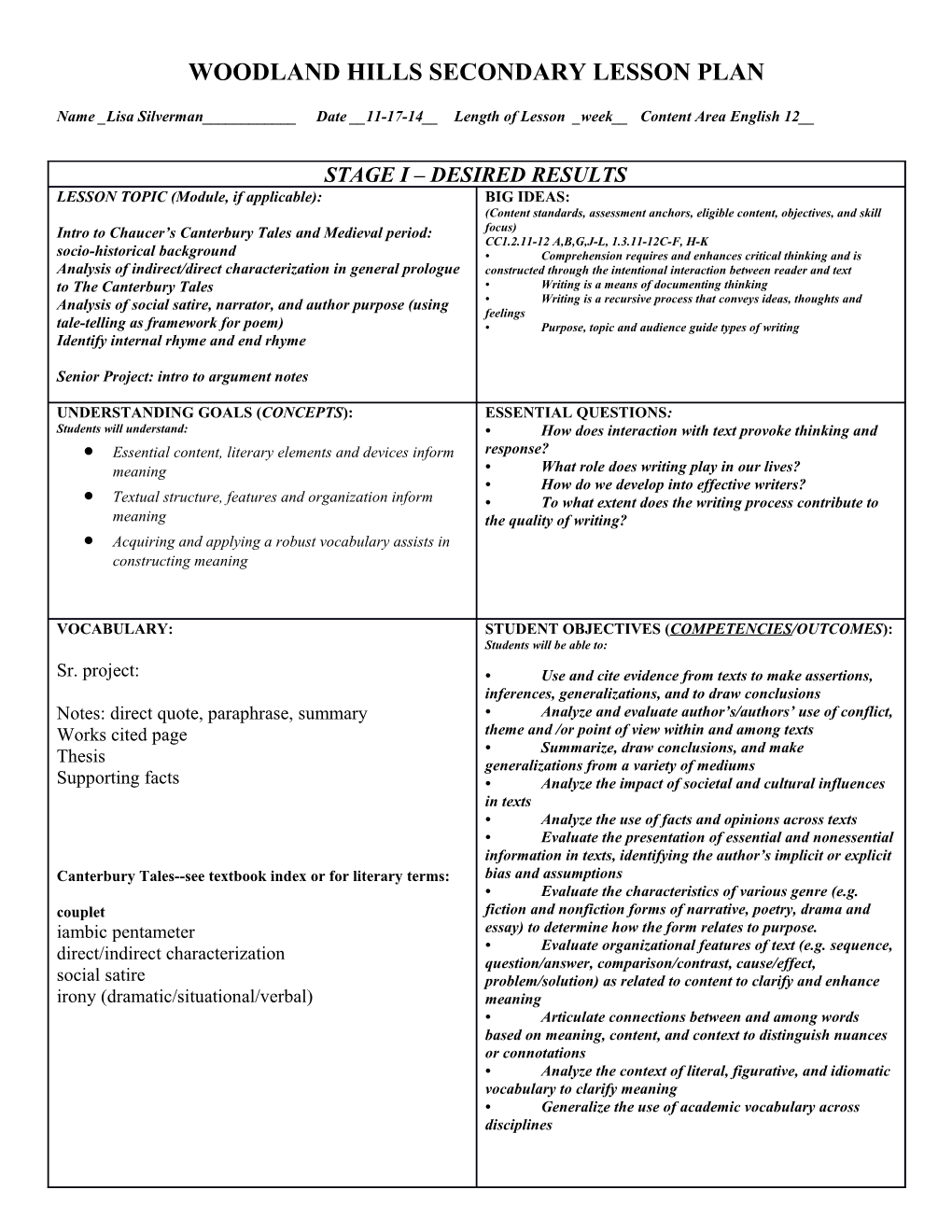 Fairless Elementary School Lesson Plan s5