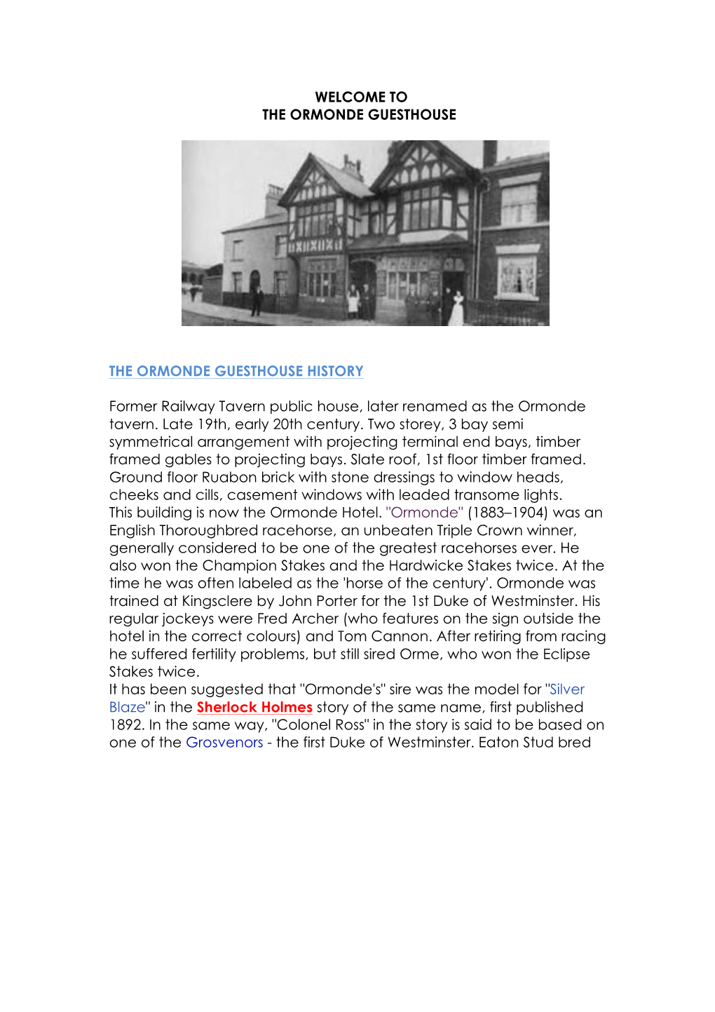 History of the Ormonde