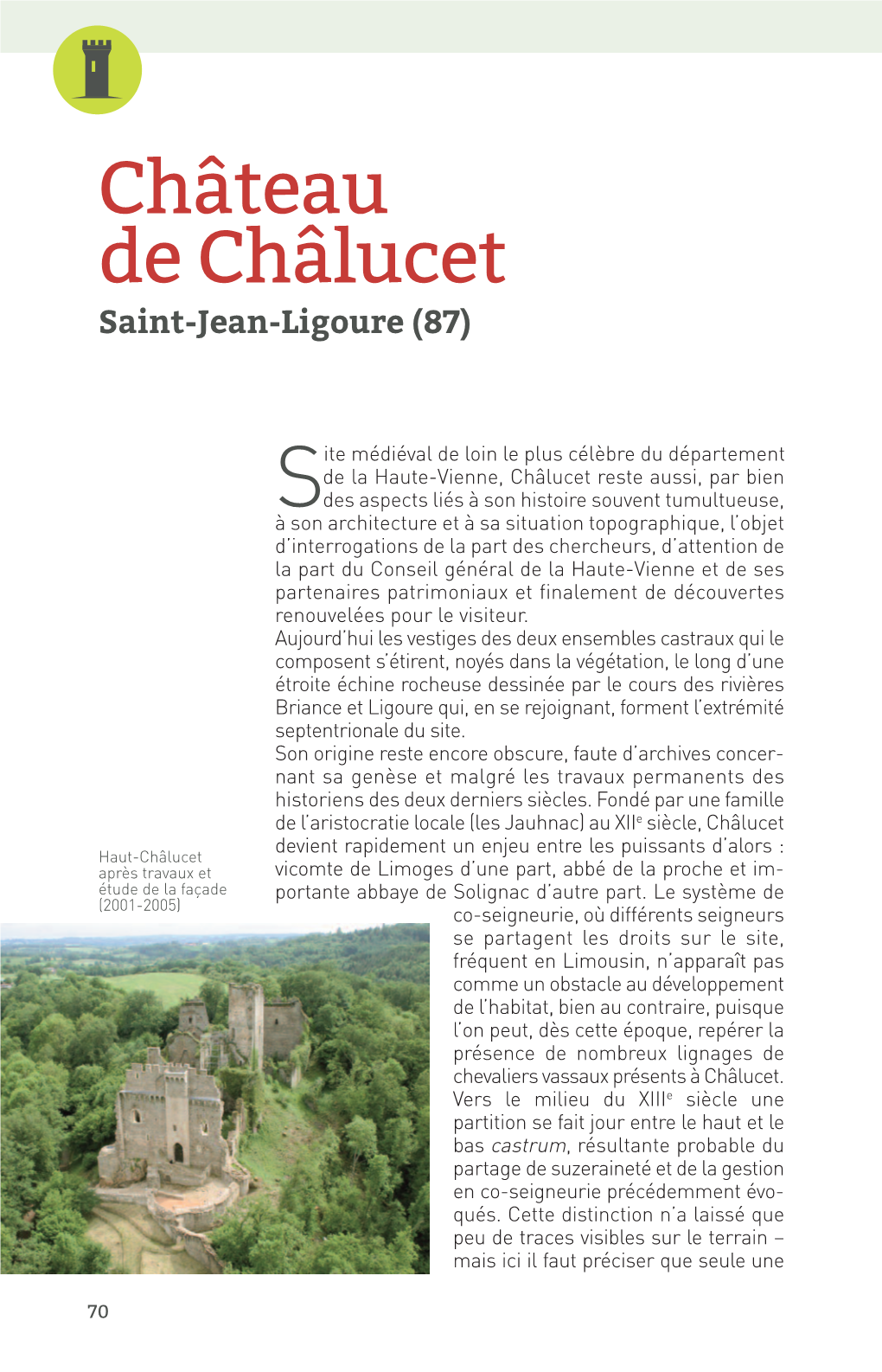 Château De Châlucet Saint-Jean-Ligoure (87)