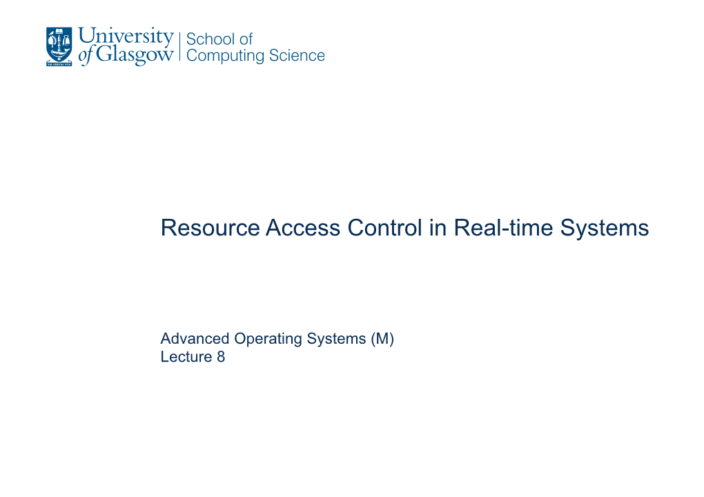 Resource Access Control in Real-Time Systems