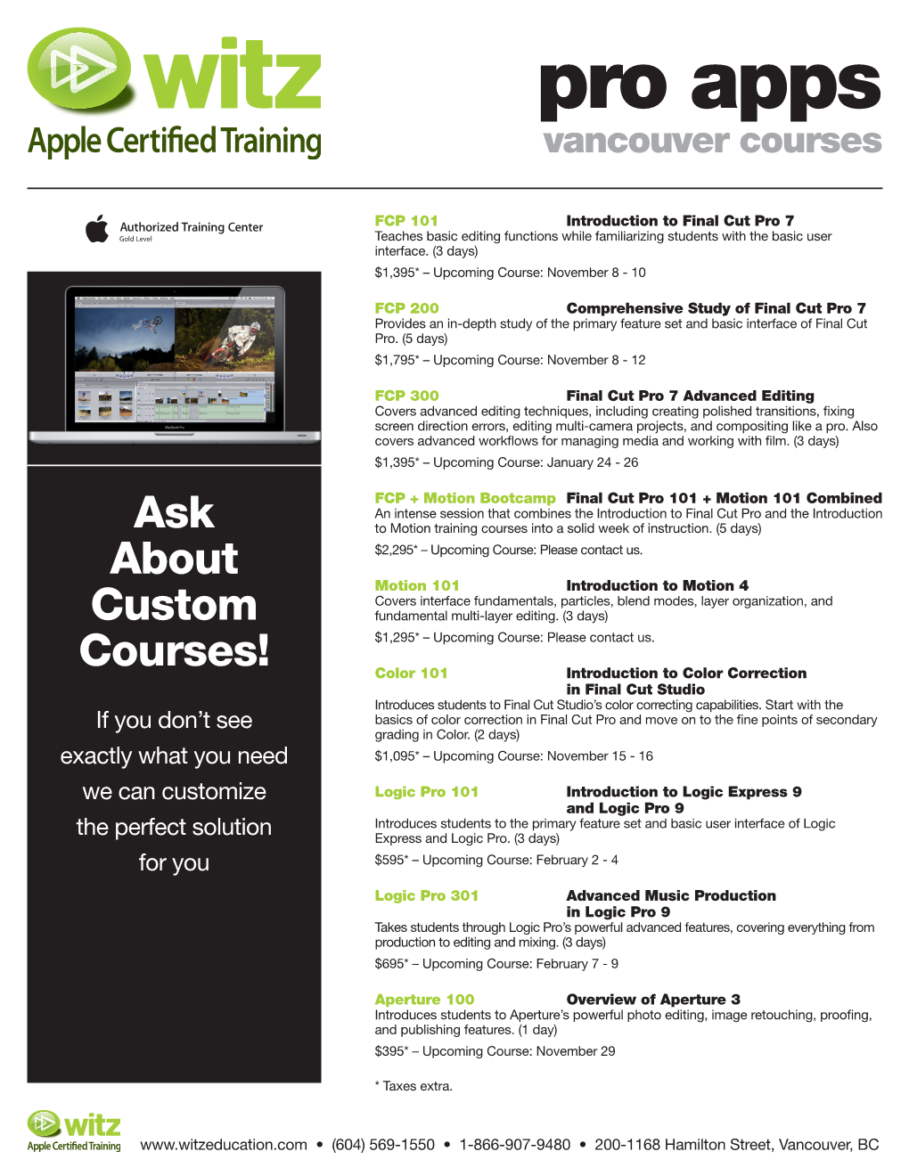 Pro Apps Vancouver Courses