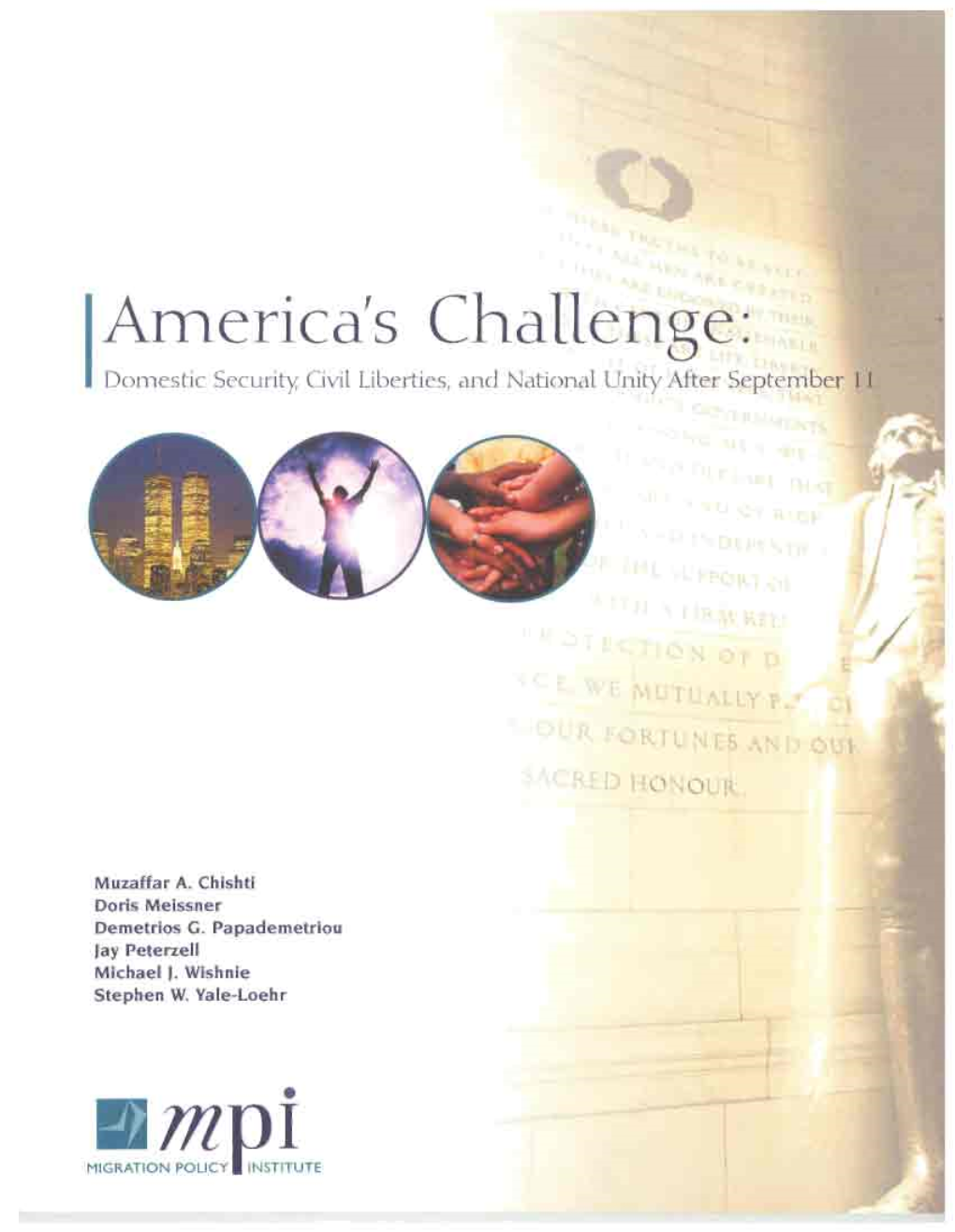 AMERICA's CHALLENGE: Domestic Security, Civil Liberties, and National Unity After September 11