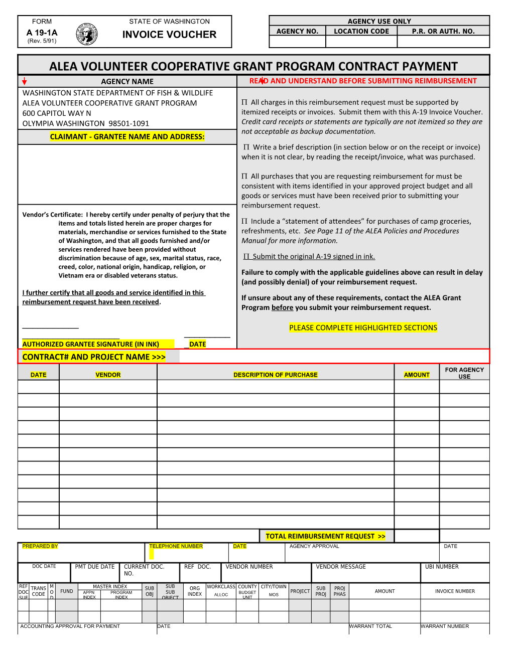 Claimant - Grantee Name and Address