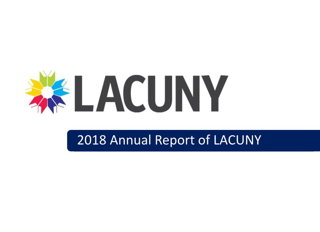 2018 Annual Report of LACUNY Join LACUNY!
