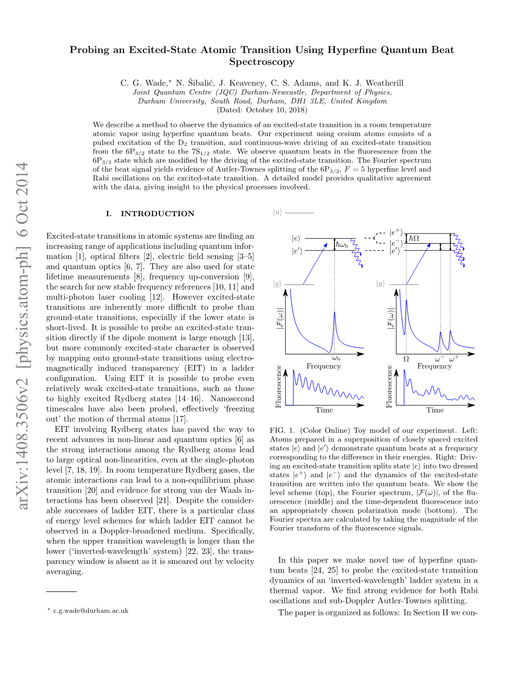 Probing an Excited-State Atomic Transition Using Hyperfine Quantum