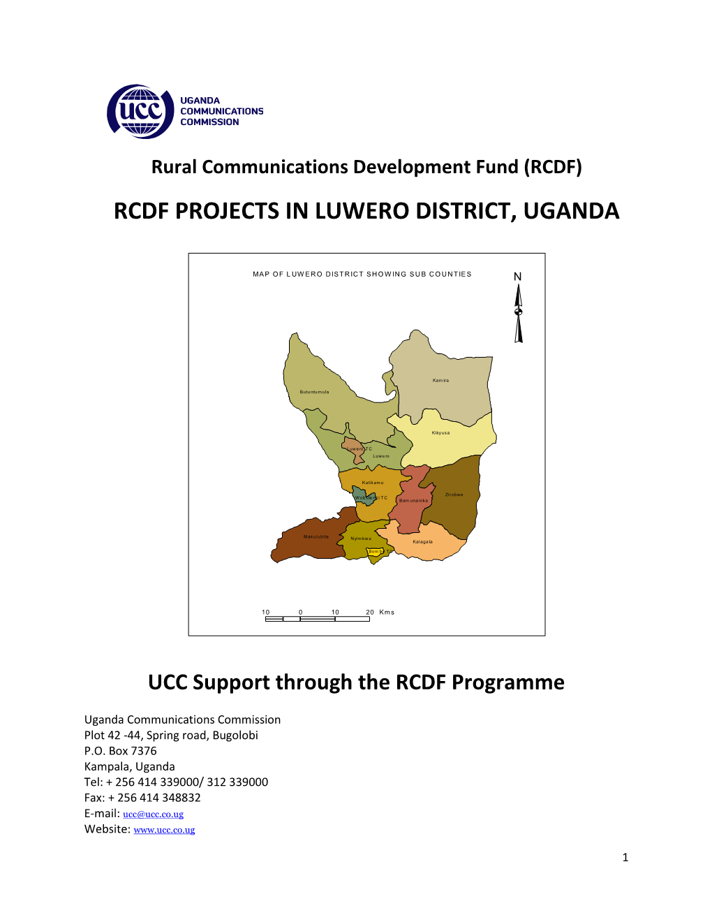 Rcdf Projects in Luwero District, Uganda