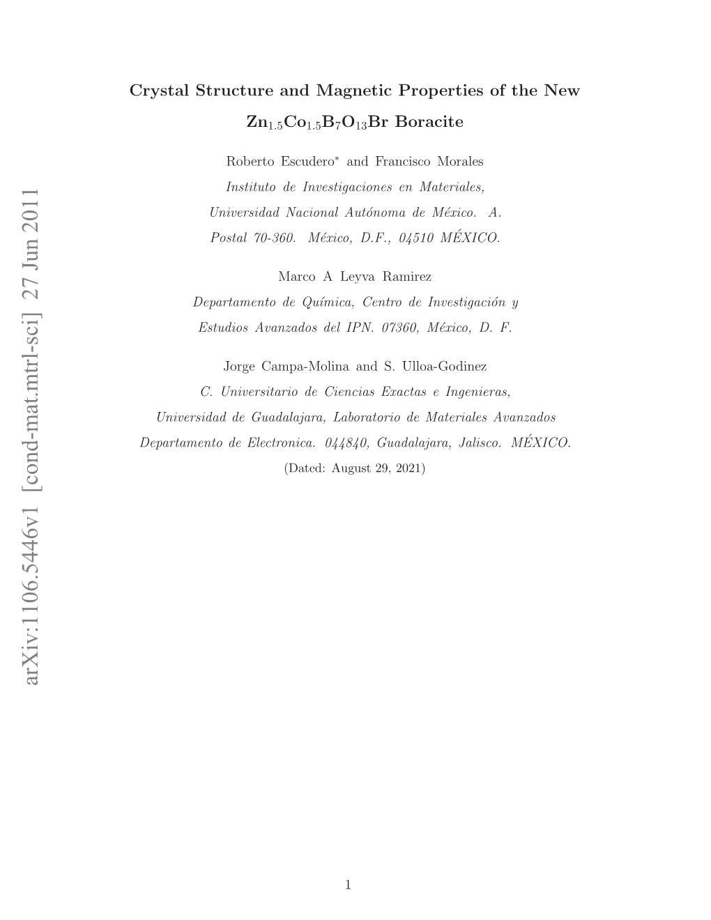 Crystal Structure and Magnetic Properties of the New Zn1. 5Co1