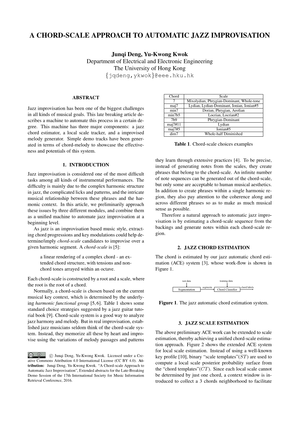 A Chord-Scale Approach to Automatic Jazz Improvisation