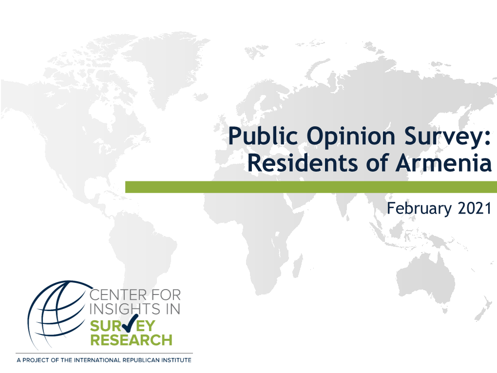 Public Opinion Survey: Residents of Armenia