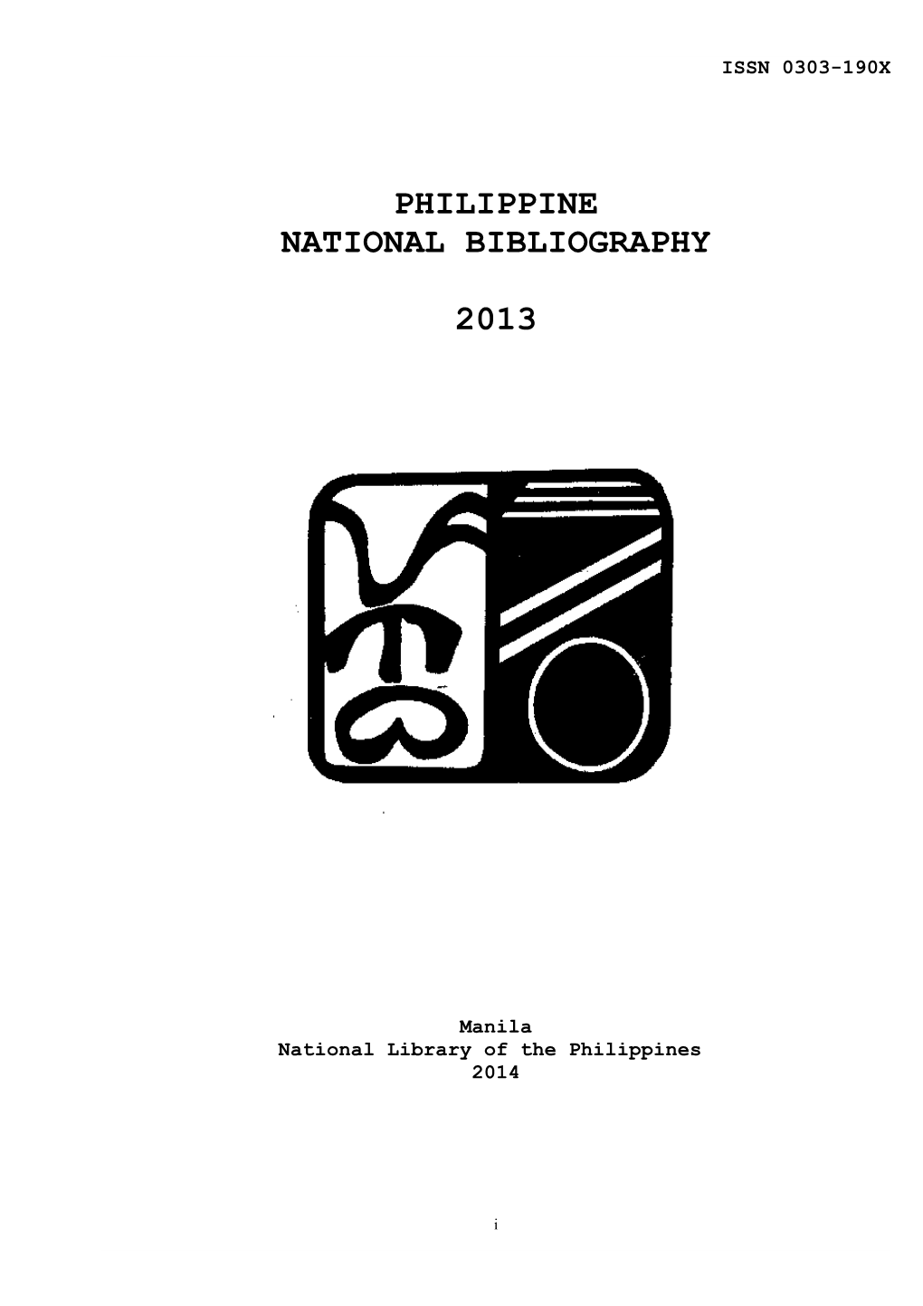 Philippine National Bibliography 2013