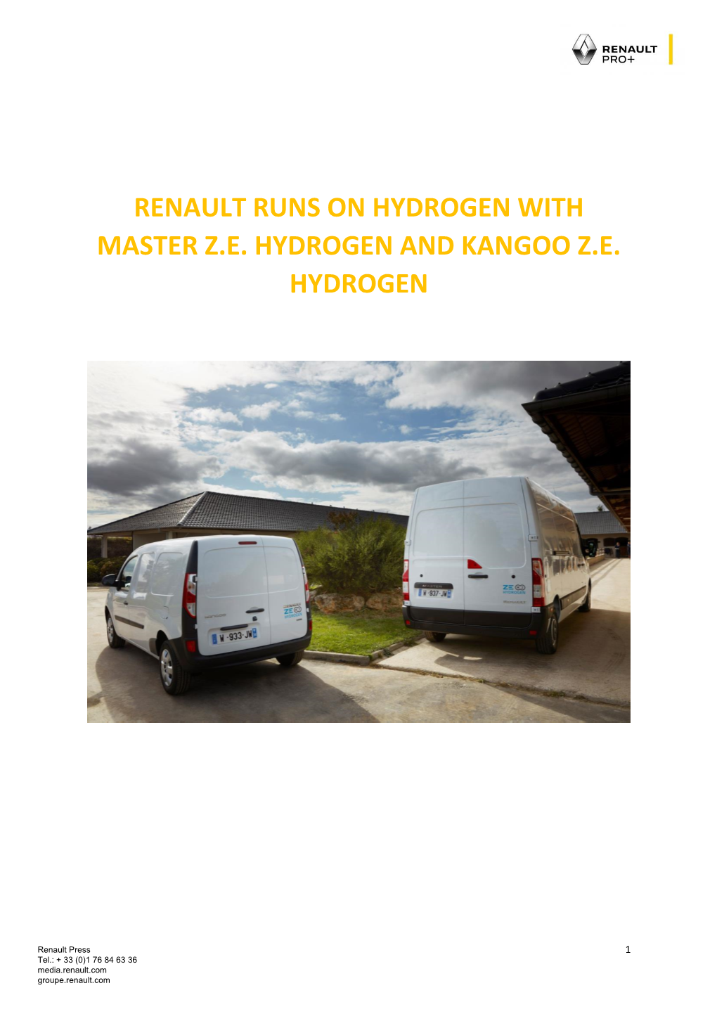 Renault KANGOO ZE Hydrogen