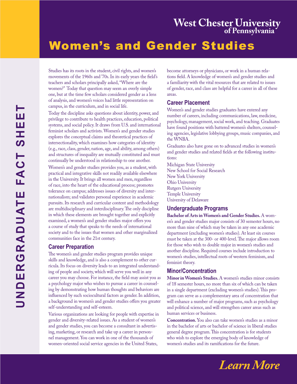 Women's and Gender Studies