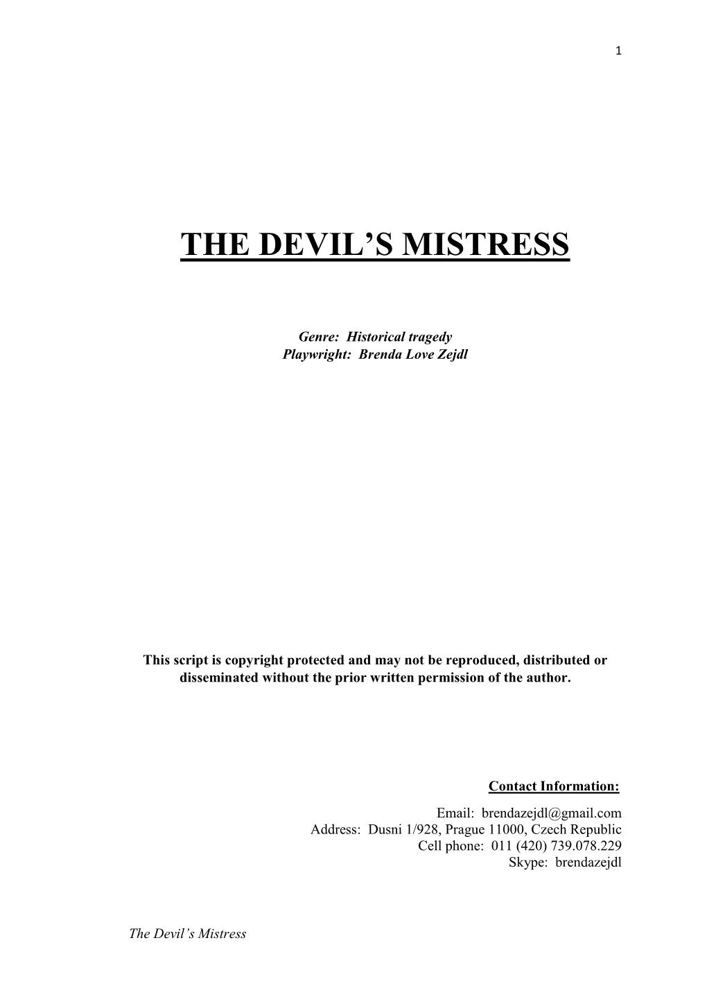 The Devil's Mistress