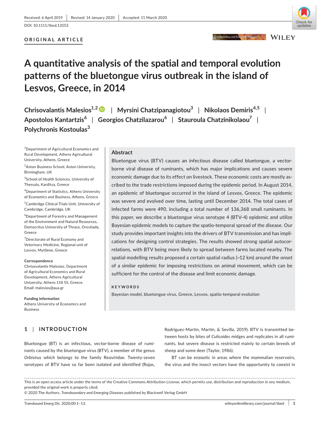 Pdf Component of Disease Evolution Did Not Alter the Intuitively Rea- Greek Ministry of Rural Development and Food