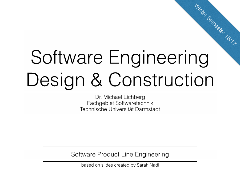 Software Product Line Engineering