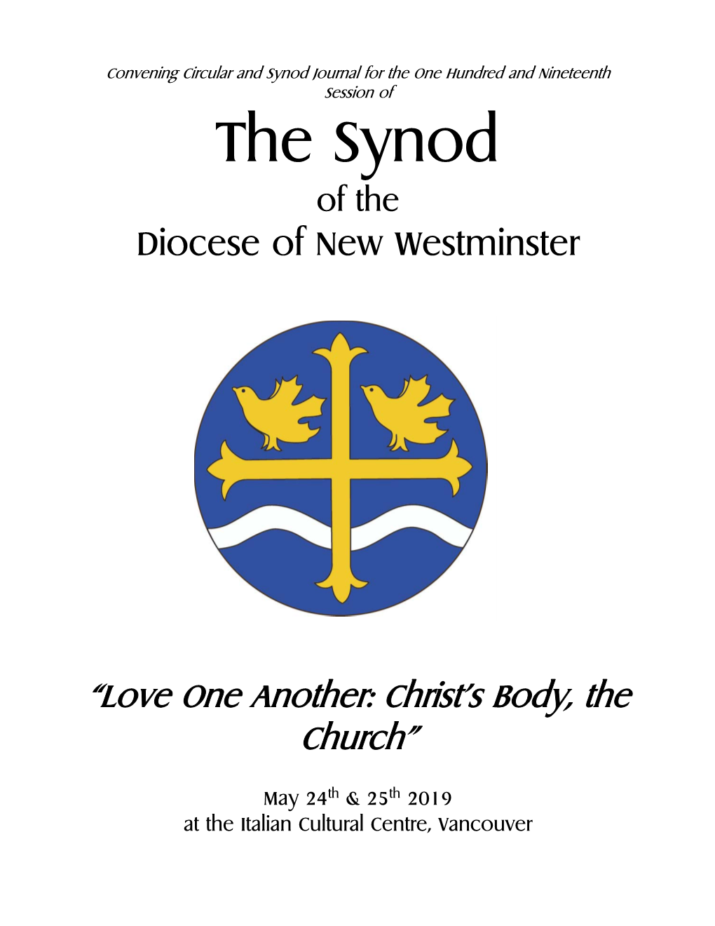 The Synod of the Diocese of New Westminster