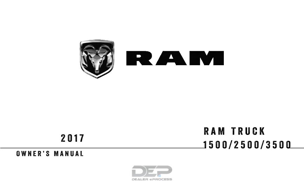 2017 RAM 1500/2500/3500 Owner's Manual