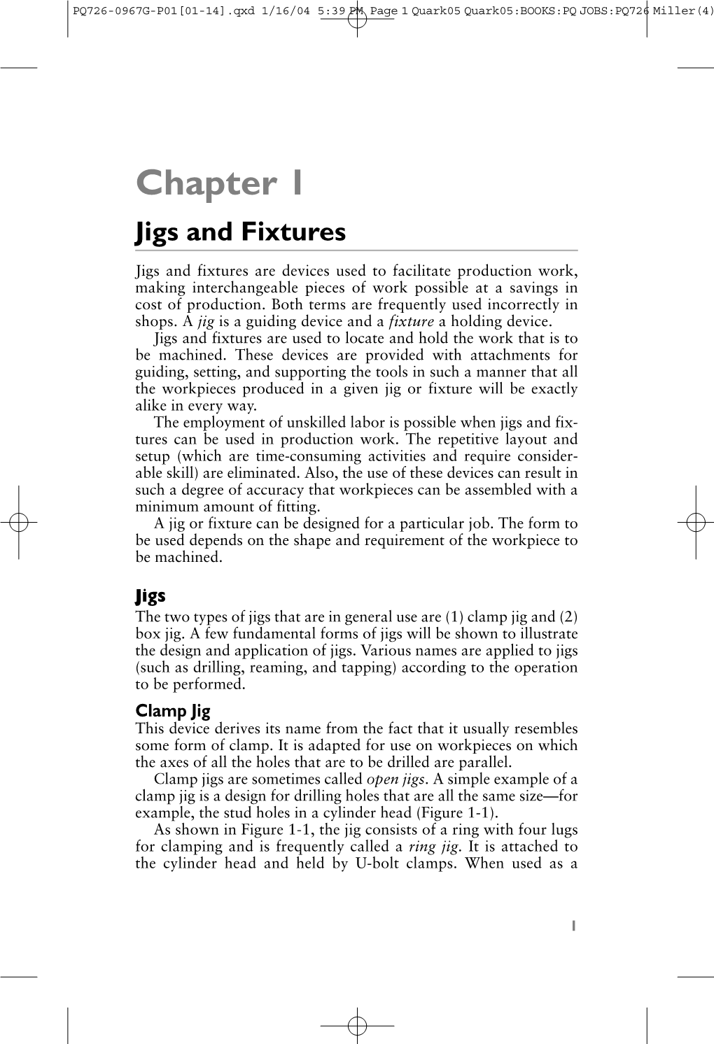 Chapter 1 Jigs and Fixtures