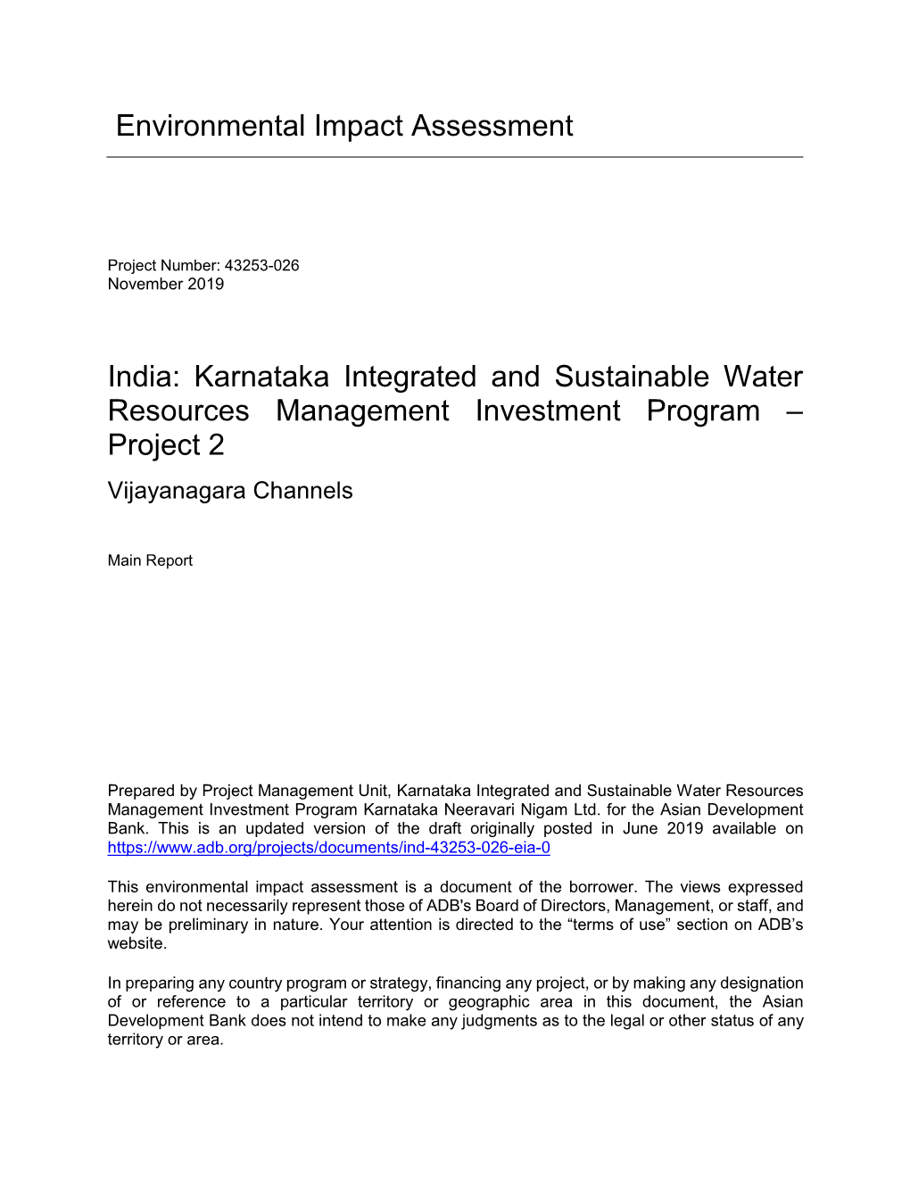 Environmental Impact Assessment