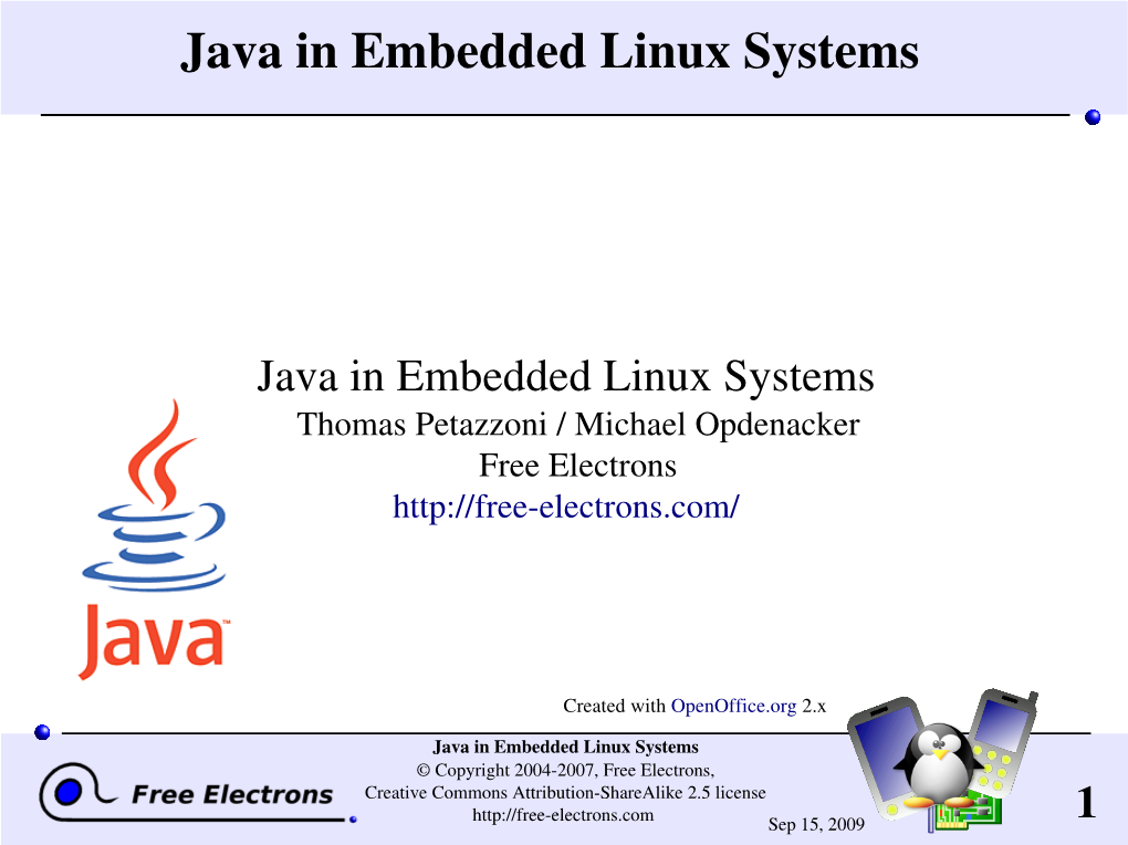 Java in Embedded Linux Systems