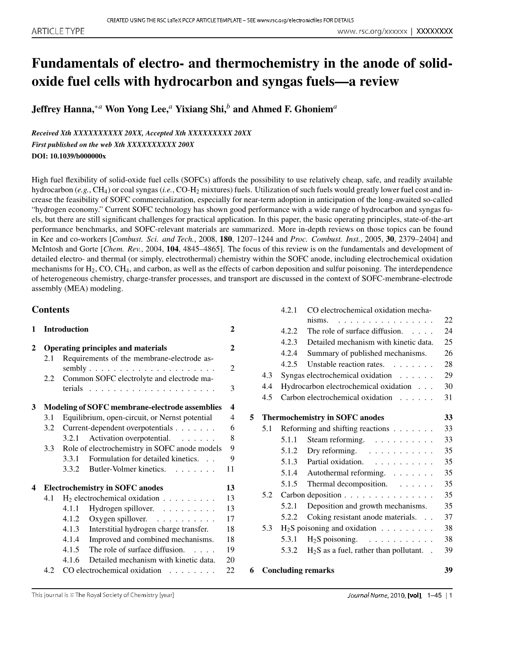 Oxide Fuel Cells with Hydrocarbon and Syngas Fuels—A Review