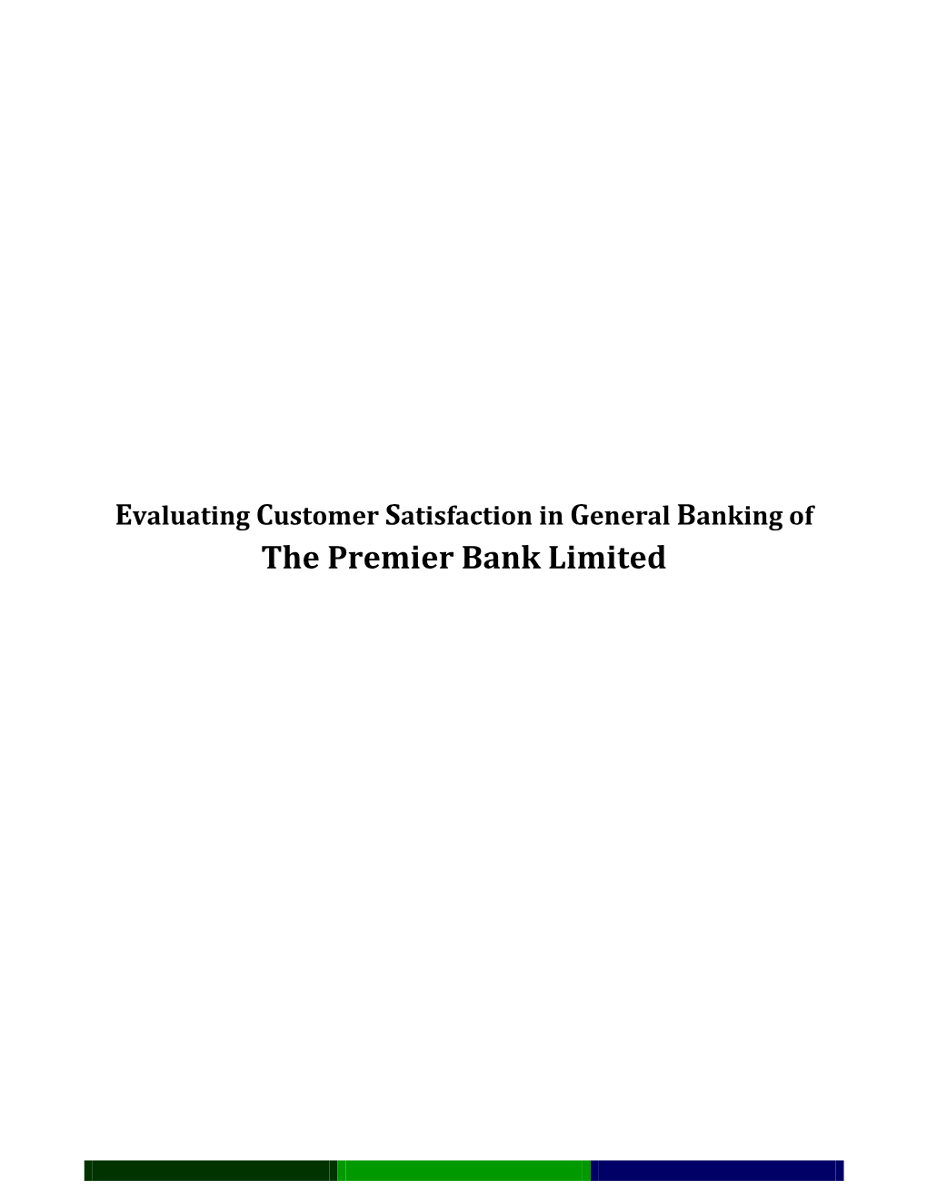 The Premier Bank Limited