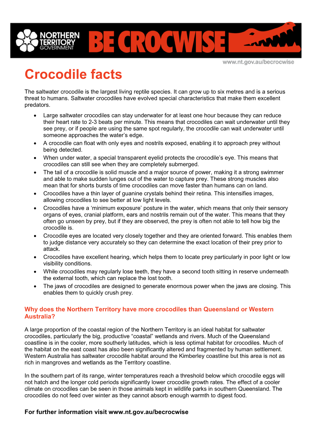 Crocodile Facts and Figures