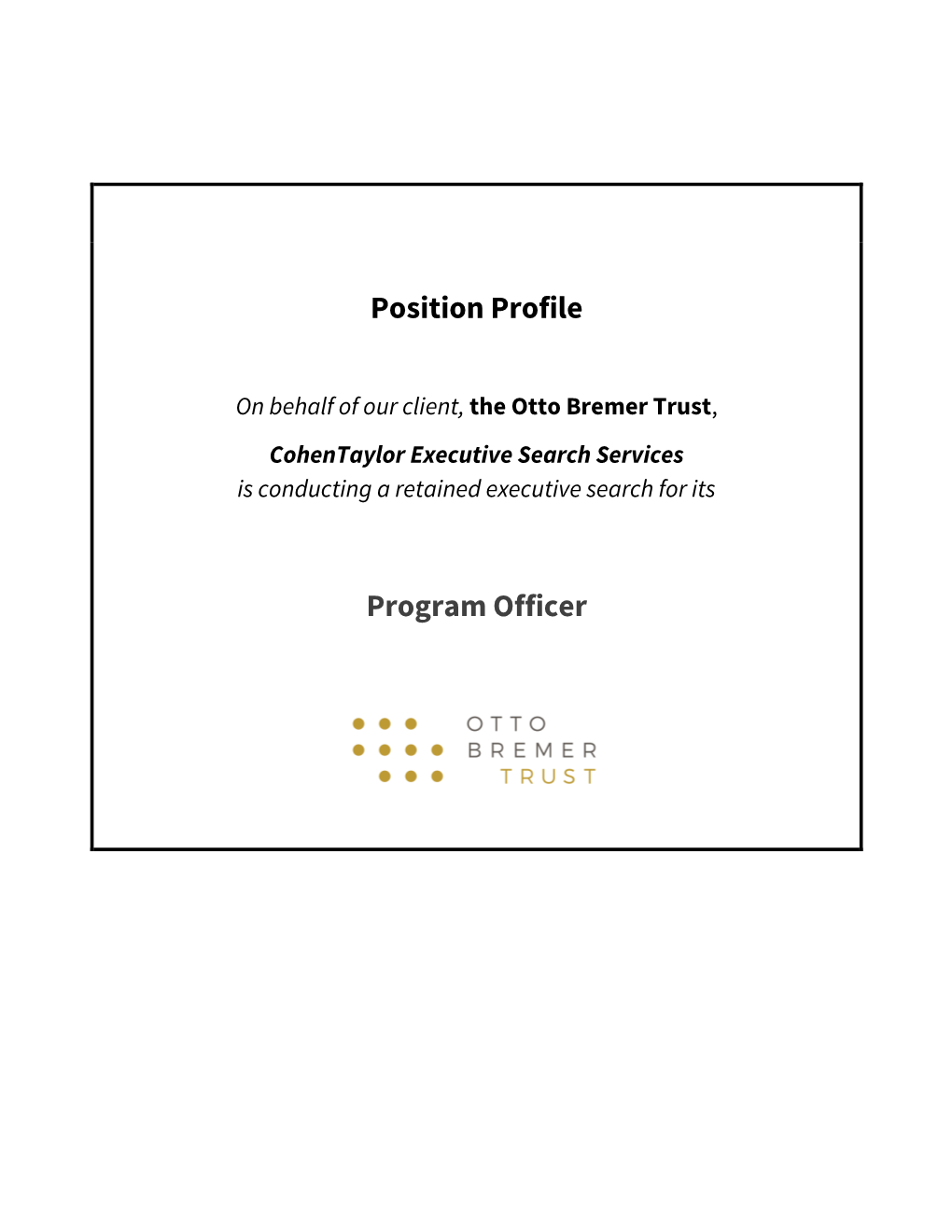 The Program Officer