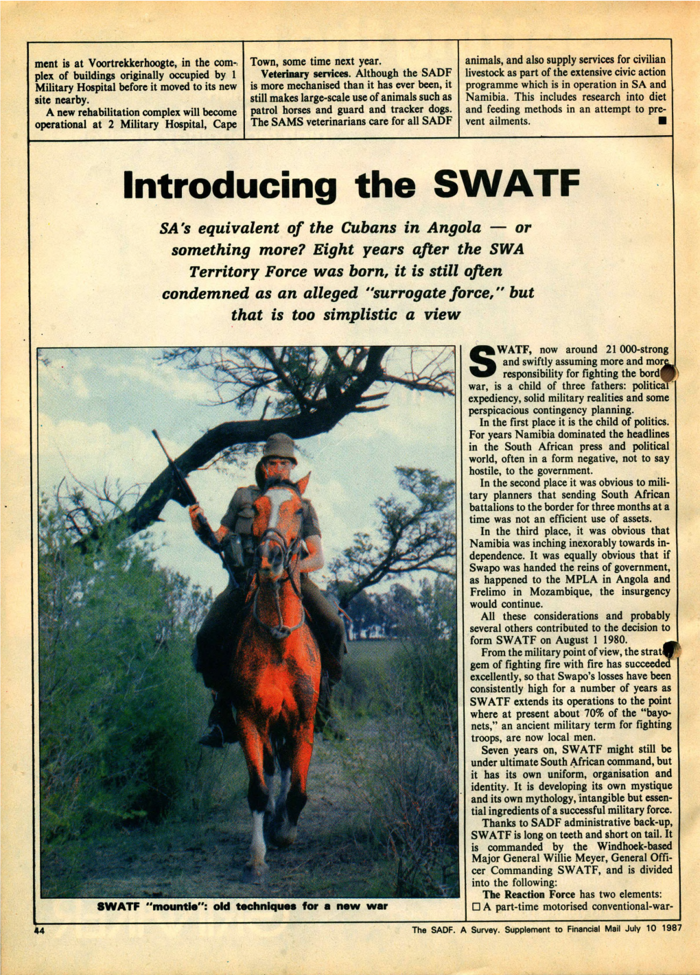 Introducing the SWATF