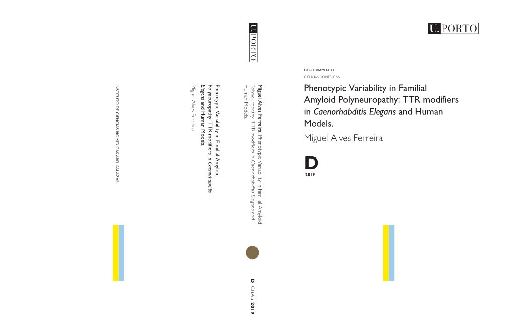 Phenotypic Variability in Familial Amyloid Polyneuropathy: TTR Modifiers in Caenorhabditis Elegans and D.ICBAS 2019 Human Models