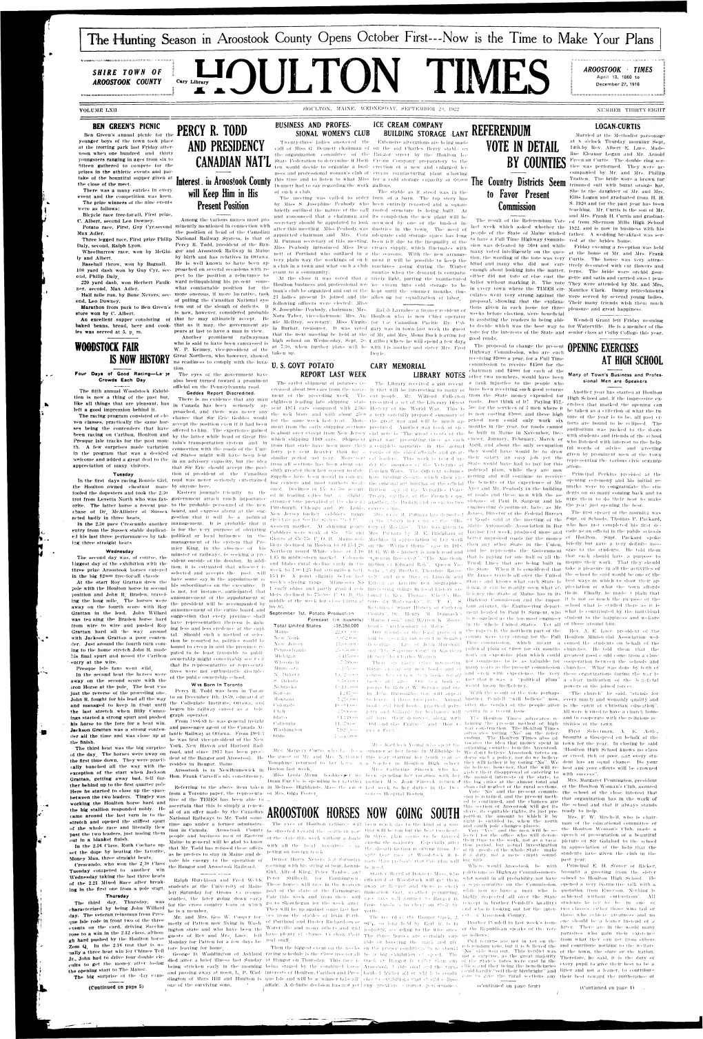 Houlton Times, September 20, 1922
