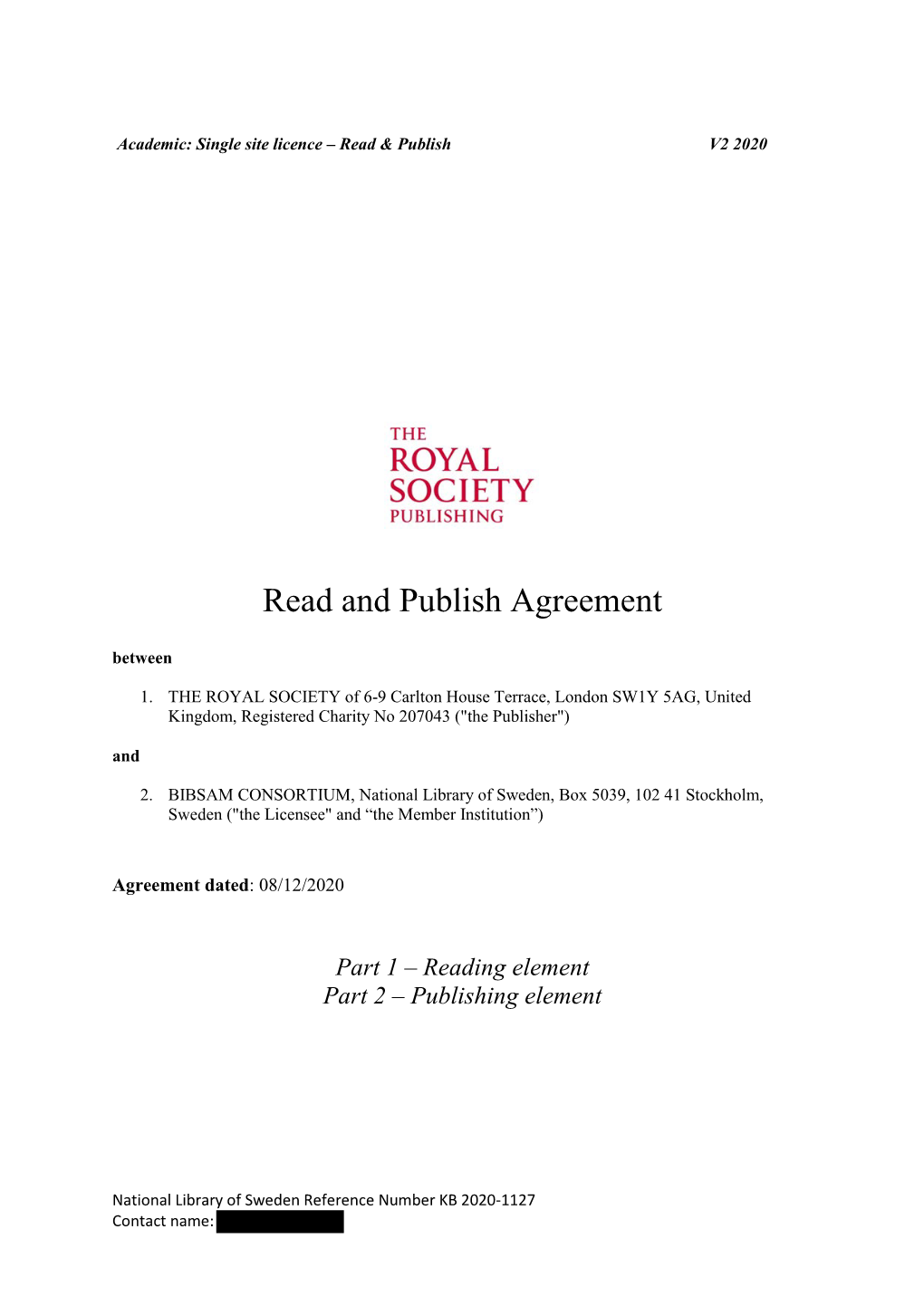 Read and Publish Agreement