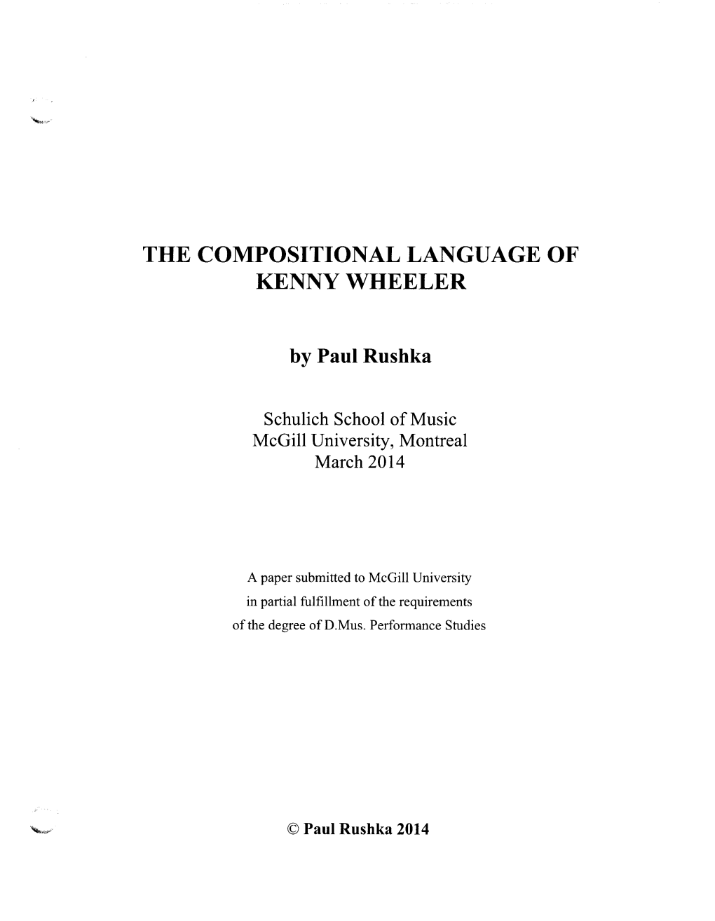 The Compositional Language of Kenny Wheeler