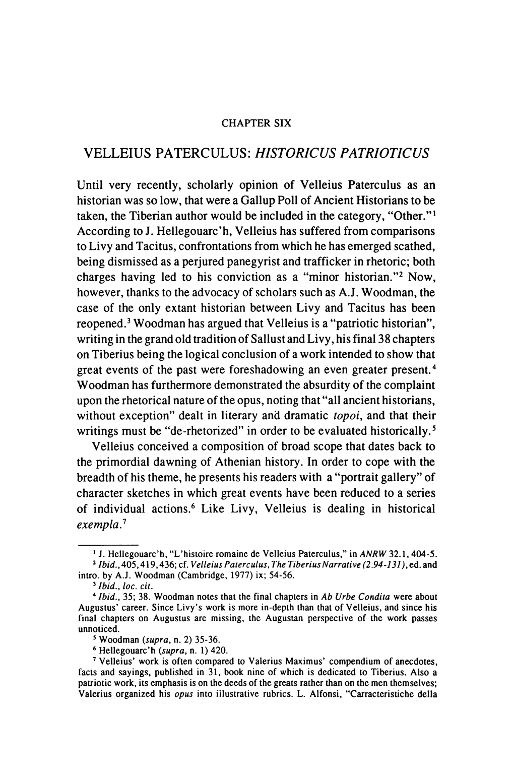 Velleius Paterculus: Historicus Patrioticus