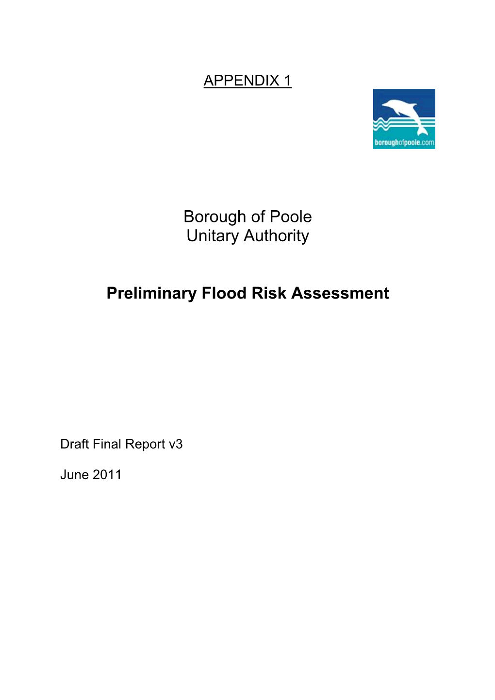 Borough of Poole Unitary Authority Preliminary Flood Risk Assessment