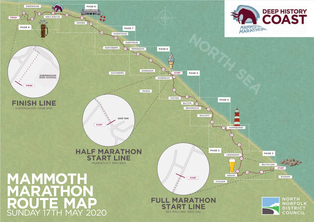 Mammoth Marathon Route Map North