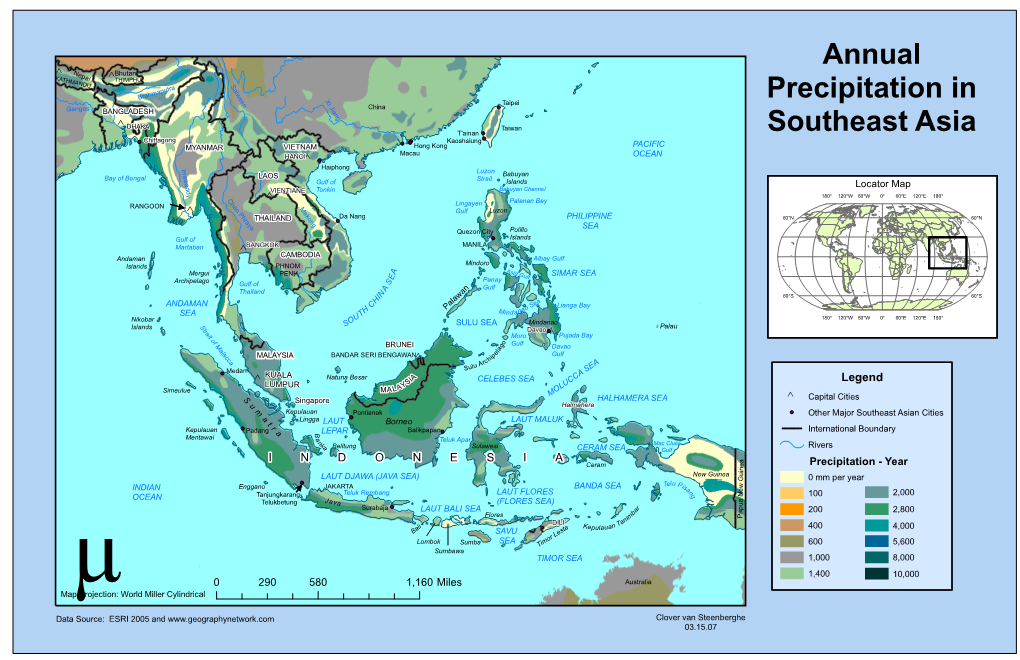 Annual Precipitation in Southeast Asia