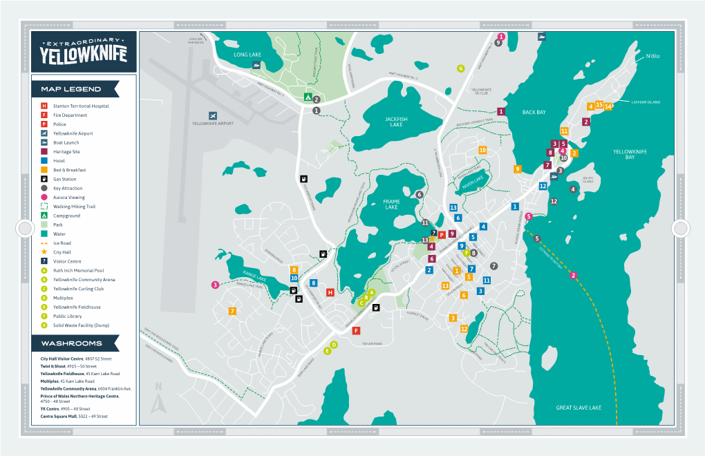 YELLOWKNIFE Map Legend SKI CLUB