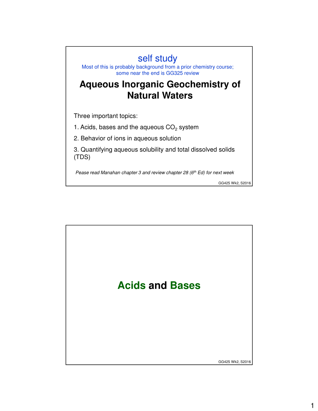 Acids and Bases