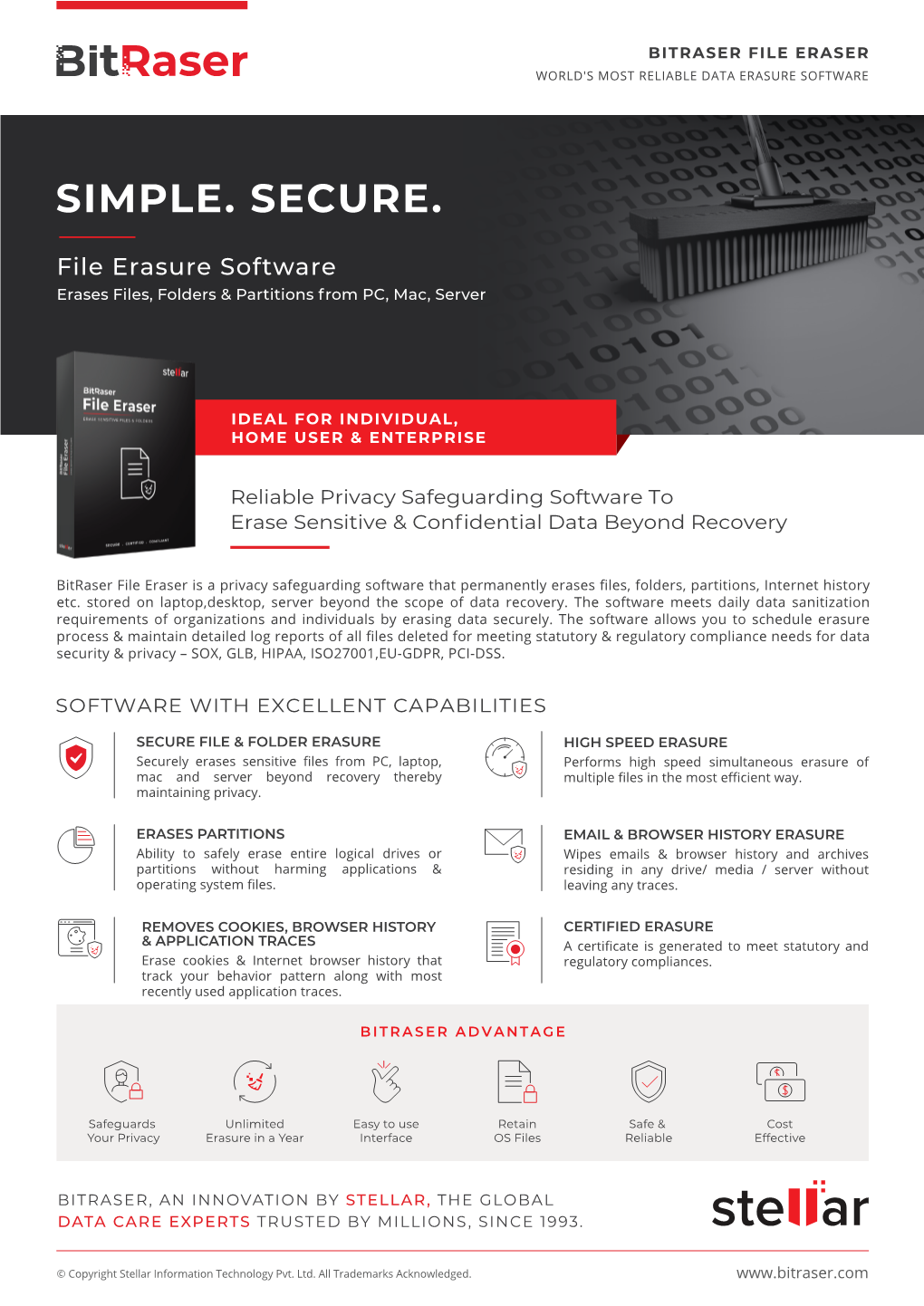 Bitraser File Eraser Fact Sheet