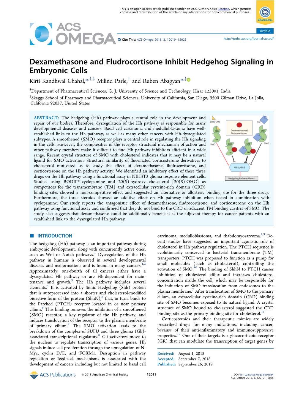 Dexamethasone and Fludrocortisone Inhibit Hedgehog Signaling In