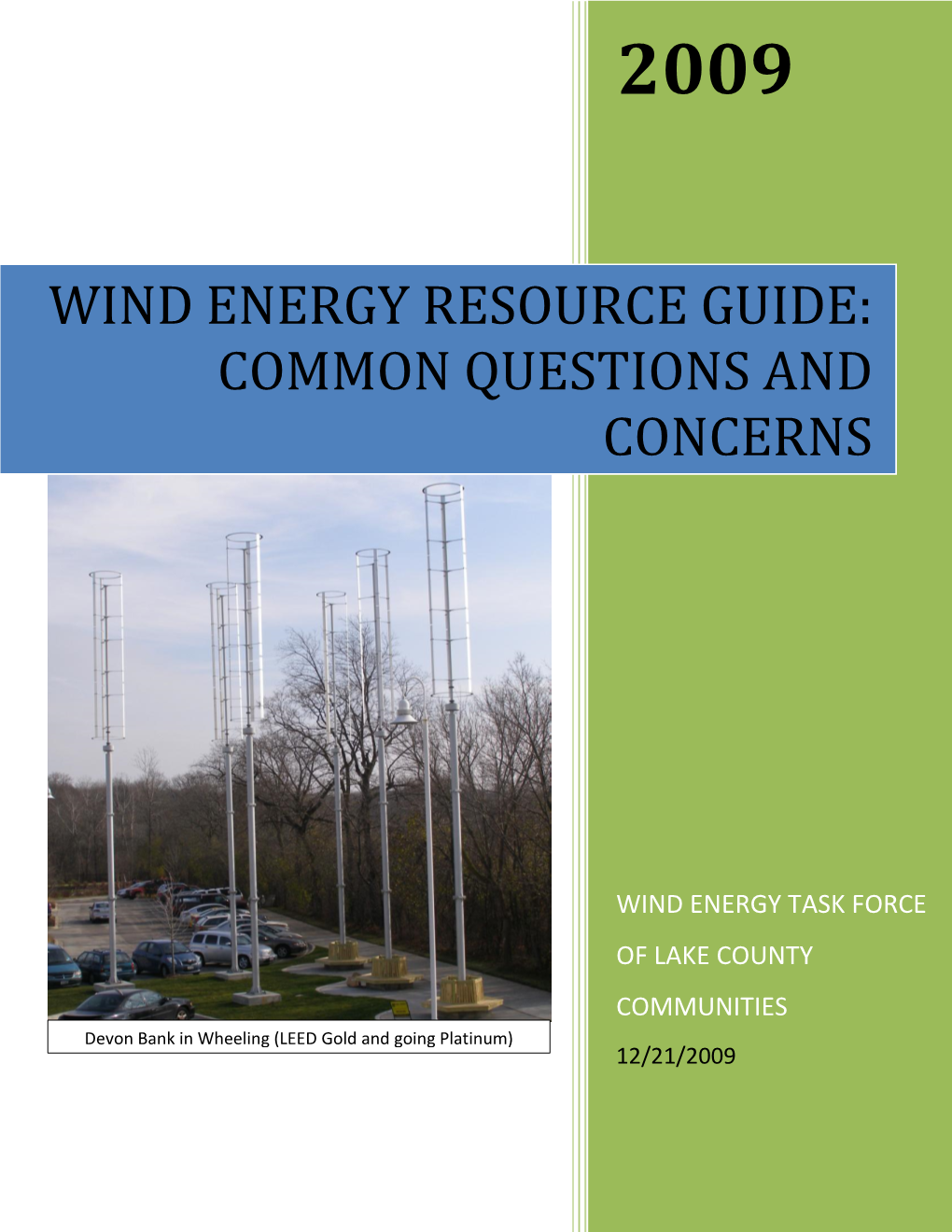 Wind Energy Resource Guide: Common Questions and Concerns