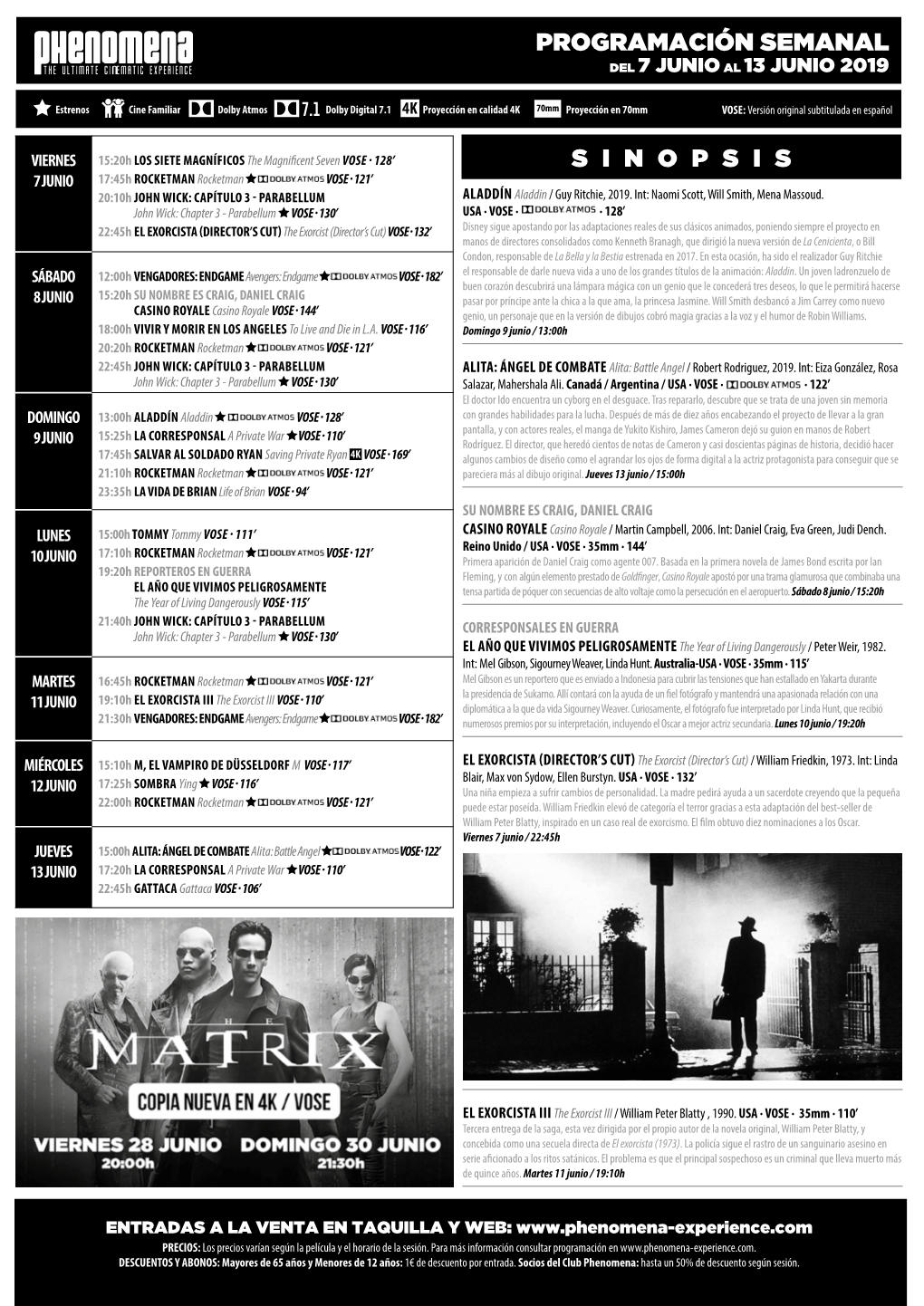 Programación Semanal Del 7 Junio Al 13 Junio 2019